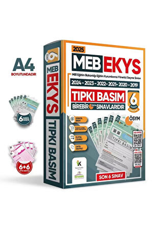 2025 Meb Ekys (MEB AGS UYUMLU) Ösym Çıkmış Soru Tıpkı Basım Deneme Paketi 6lı Soru Kitapçık Seti