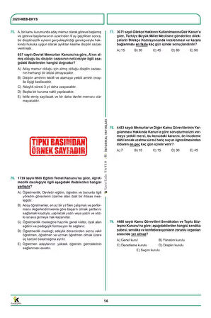 2025 Meb Ekys (MEB AGS UYUMLU) Ösym Çıkmış Soru Tıpkı Basım Deneme Paketi 6lı Soru Kitapçık Seti