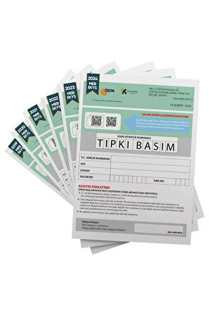 2025 Meb Ekys (MEB AGS UYUMLU) Ösym Çıkmış Soru Tıpkı Basım Deneme Paketi 6lı Soru Kitapçık Seti