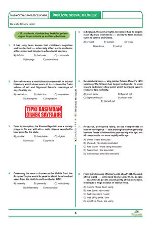 2025 Yökdil Ingilizce Sosyal Bilimler Ösym Çıkmış Soru Tıpkı Basım 6lı Paket Seti