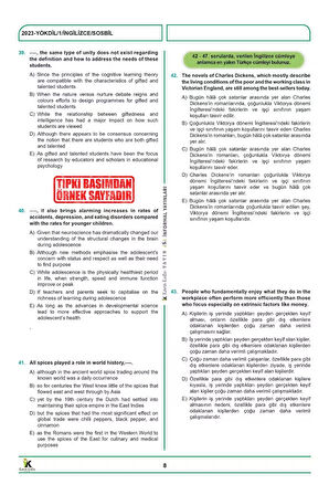2025 Yökdil Ingilizce Sosyal Bilimler Ösym Çıkmış Soru Tıpkı Basım 6lı Paket Seti
