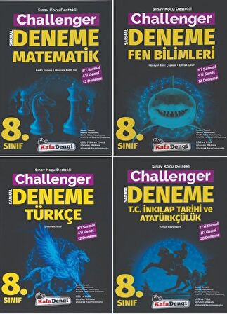 Kafa Dengi 8.Sınıf LGS Challenger 4'lü Sarmal Deneme Seti