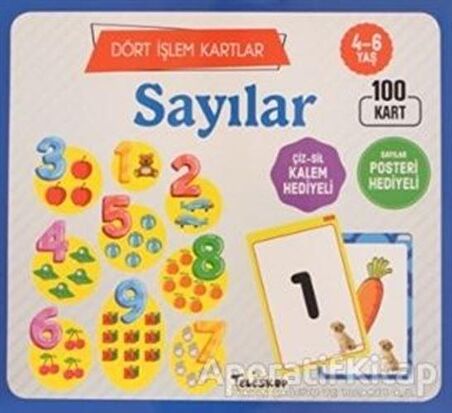 Sayılar 4 - 6 Yaş Dört İşlem Kartlar
