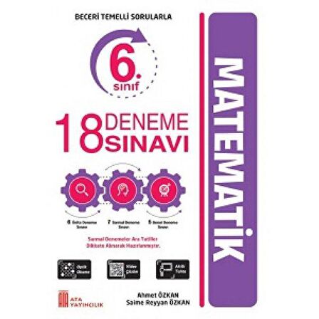 Ata 6.Sınıf Matematik 18 Deneme Sınavı