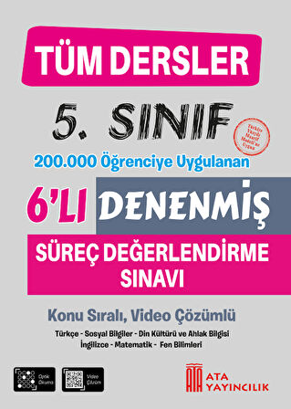 5. Sınıf Tüm Dersler Denenmiş  6'lı Süreç Değerlendirme Sınavı