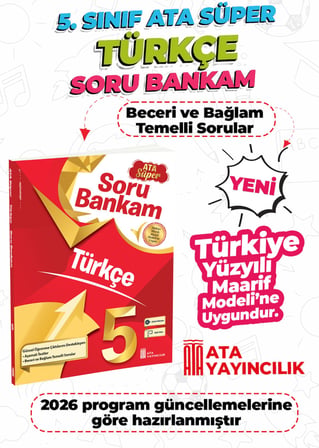 5. Sınıf Türkçe Ata Süper Soru Bankam Yeni