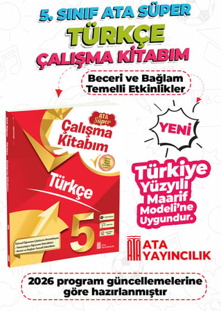 5. Türkçe Ata Süper Çalışma Kitabım Yeni