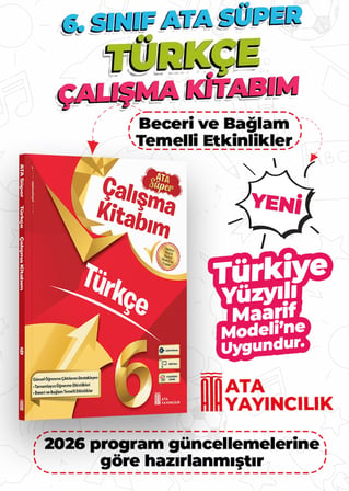 6. Türkçe Ata Süper Çalışma Kitabım Yeni