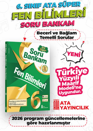 6. Sınıf Fen Bilimleri Ata Süper Soru Bankam Yeni