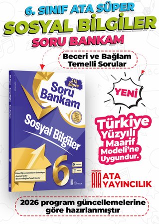 6. Sınıf Sosyal Bilgiler Ata Süper Soru Bankam Yeni