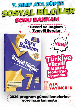 7. Sınıf Sosyal Bilgiler Ata Süper Soru Bankam Yeni