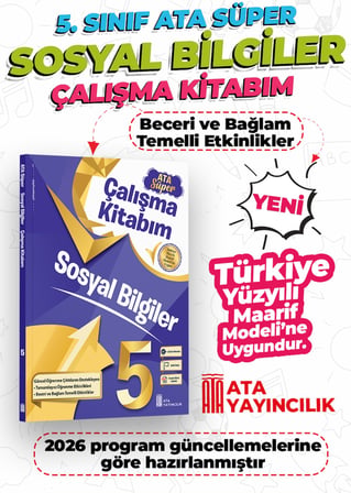 5. Sınıf Sosyal Bilgiler Ata Süper Çalışma Kitabım Yeni