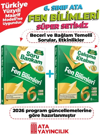 6. Sınıf Fen Bilimleri Süper Set Soru Bankam + Çalışma Kitabım