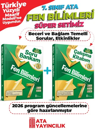 7. Sınıf Fen Bilimleri Süper Set Soru Bankam + Çalışma Kitabım Yeni