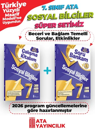 7. Sınıf Sosyal Bilgiler Süper Set Soru Bankam + Çalışma Kitabım Yeni