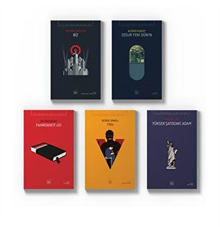 Distopya Seti (Fahrenheit 451, Cesur Yeni Dünya, Yüksek Şatodaki Adam, 1984, Biz) / Kolektif