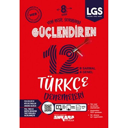 8. Sınıf LGS Türkçe Güçlendiren 12 Deneme