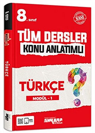 8. Sınıf Tüm Dersler Konu Anlatımlı Türkçe Modül -1 Ankara Yayıncılık
