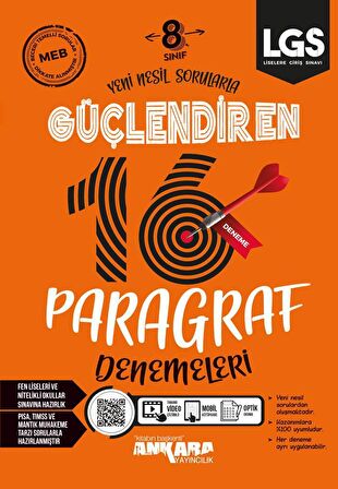 8. Sınıf LGS Paragraf Güçlendiren 16 Deneme