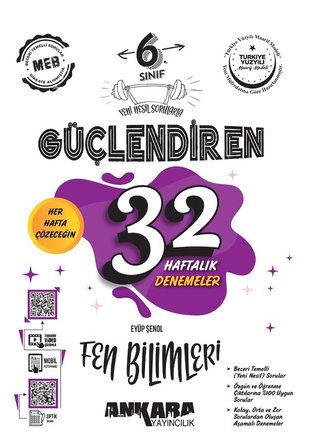 6. Sınıf Güçlendiren 32 Haftalık Fen Bilimleri Kazanım Denemeleri Ankara Yayıncılık