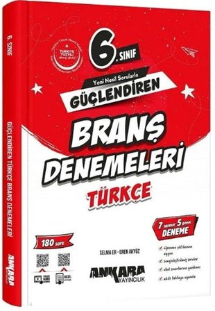 6. Sınıf Türkçe Güçlendiren Branş Denemeleri Ankara Yayıncılık