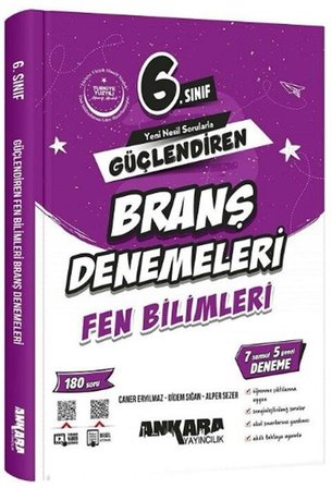 6. Sınıf Fen Bilimleri Güçlendiren Branş Denemeleri Ankara Yayıncılık