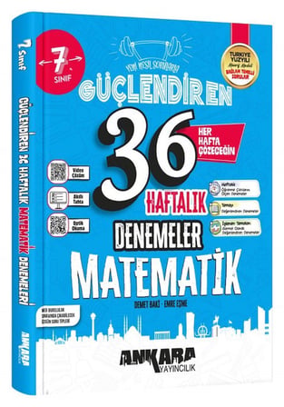7. Sınıf Matematik Güçlendiren 32 Haftalık Kazanım Denemeleri Ankara Yayıncılık