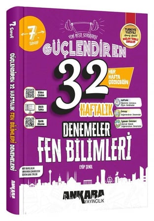 7. Sınıf Fen Bilimleri Güçlendiren 32 Haftalık Kazanım Denemeleri Ankara Yayıncılık