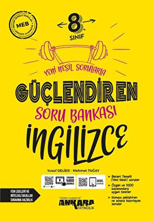 Ankara Yayıncılık 8.Sınıf LGS Güçlendiren İngilizce Soru Bankası - ankara güçlendiren