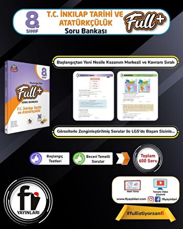 8. Sınıf Full+ T.C. İnkılap Tarihi Soru Bankası