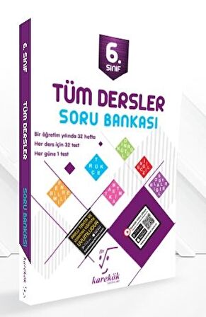 Karekök 6.Sınıf Tüm Dersler Soru Bankası - Karekök 6 Sınıf
