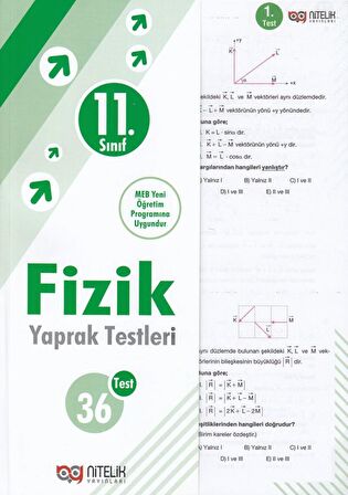 Nitelik Yayınları 11. Sınıf Fizik Yaprak Testi