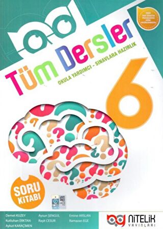 Nitelik Yayınları 6. Sınıf Tüm Dersler Soru Kitabı