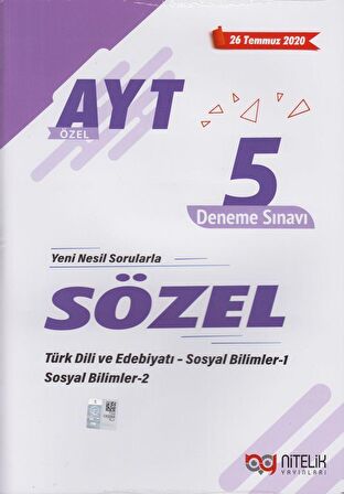 AYT Sözel Özel 5 Deneme Sınavı