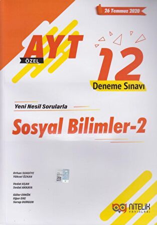 AYT Sosyal Bilimler-2 Özel 12 Deneme Sınavı