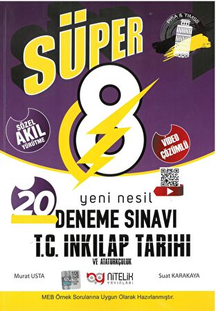 NİTELİK 8.SINIF İNKİLAP TARİHİ VE ATATÜRKÇÜLÜK SÜPER DENEME