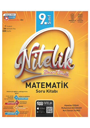 Nitelik 9.sınıf Matematik Soru Kitabı Beceri Temelli *yeni*