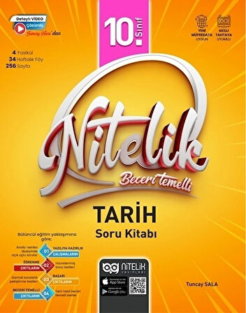 Nitelik 10. Sınıf Tarih Beceri Temelli Soru Kitabı Yeni