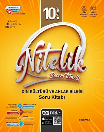 Nitelik 10.Sınıf Beceri Temelli Din Kültürü Soru Kitabı Yeni
