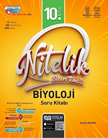 Nitelik 10.Sınıf Beceri Temelli Biyoloji Soru Kitabı Yeni