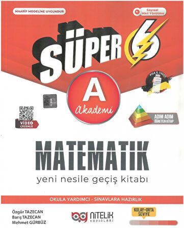 Nitelik Yayınları 6. Sınıf Süper Matematik A Yeni Nesile Geçiş Kitabı Yeni