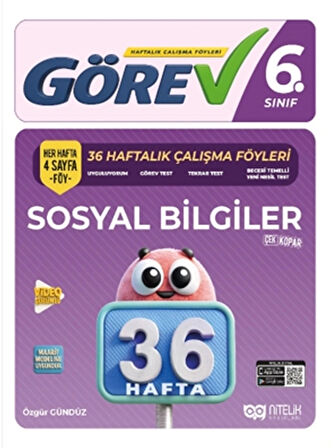 Nitelik 6.Sınıf Görev Sosyal Bilgiler 36 Haftalık Çalışma Föyleri