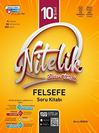 10. Sınıf Felsefe Beceri Temelli Soru Kitabı Nitelik Yayınları