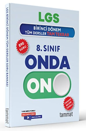 8. Sınıf LGS 1. Dönem Onda On Tüm Dersler Tam Tekrar Soru Bankası