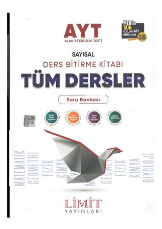 AYT 1.Dönem Sayısal Ders Bitirme Seti Tüm Dersler Soru Bankası