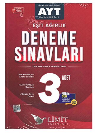 AYT Eşit Ağırlık 3 Deneme