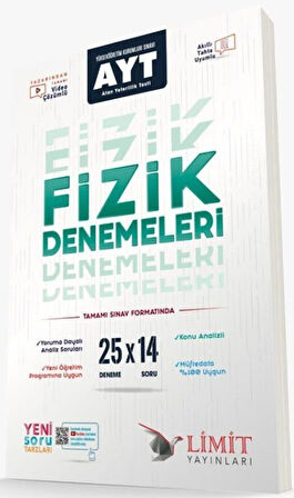 Limit Yayınları AYT Fizik 25 x 14 Denemeleri