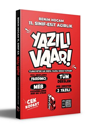 11. Sınıf Eşit Ağırlık Yazılı Var Yazılı Sınav Kitabı