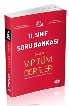 11. Sınıf Tüm Dersler Sayısal Soru Bankası Kırmızı Kitap