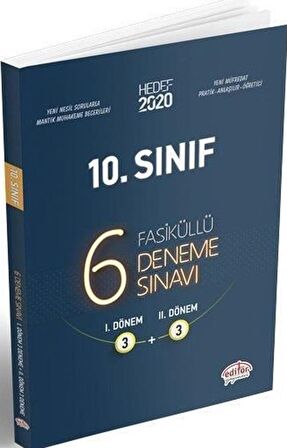 10. Sınıf Tamamı Çözümlü 6 Fasikül 3+3 Deneme Sınavı